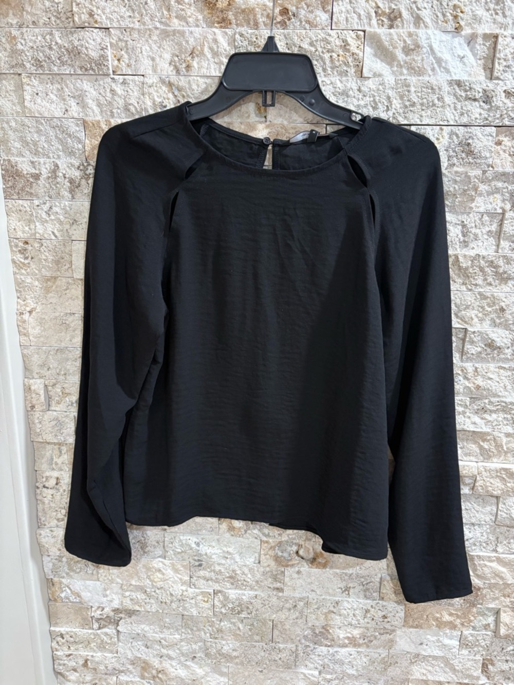 Vero‎ Moda Black Long Sleeve Crew Neck Top size M